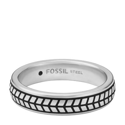 Fossil best sale steel ring