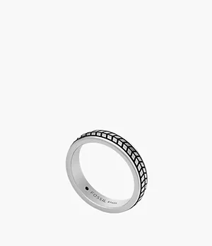 Dress Chevron Stainless Steel Band Ring