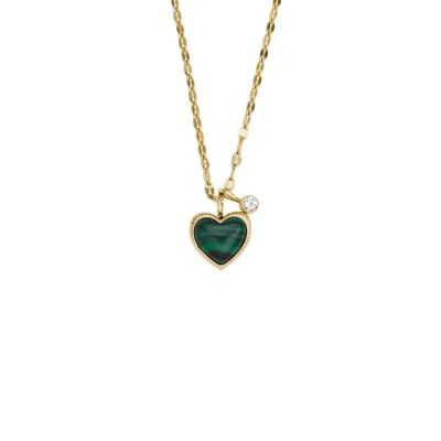 Malachite hot sale heart pendant