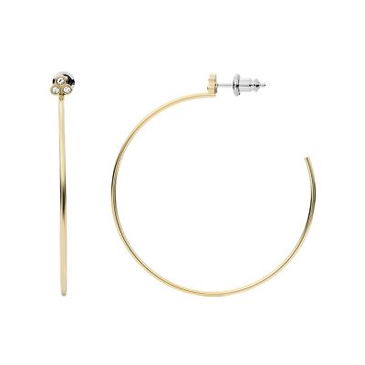 Sadie Trio Glitz Gold-Tone Stainless Steel Hoop Earrings  JF04111710