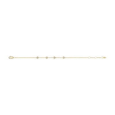 Sadie Trio Glitz Gold-Tone Stainless Steel Station Bracelet