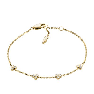 Sadie Trio Glitz Gold-Tone Stainless Steel Station Bracelet