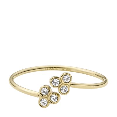 Sadie Trio Glitz Gold-Tone Stainless Steel Ring