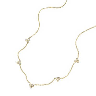 All Stacked Up Gold-Tone Stainless Steel Chain Necklace Extender -  JF04635710 - Fossil