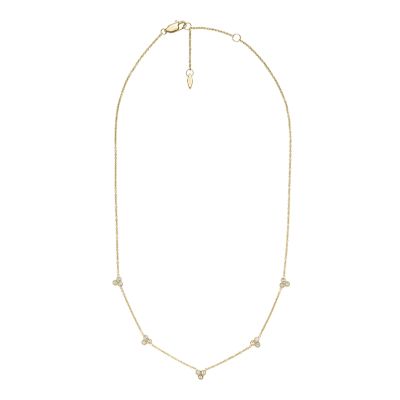 Sadie Trio Glitz Gold-Tone Stainless Steel Station Necklace