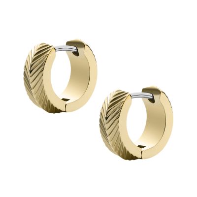 Stainless Steel Golden Plated C Shape Huggie Earring Posts - Temu