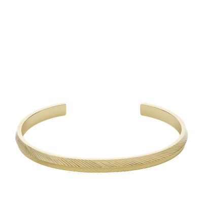 Gold-tone bracelet.