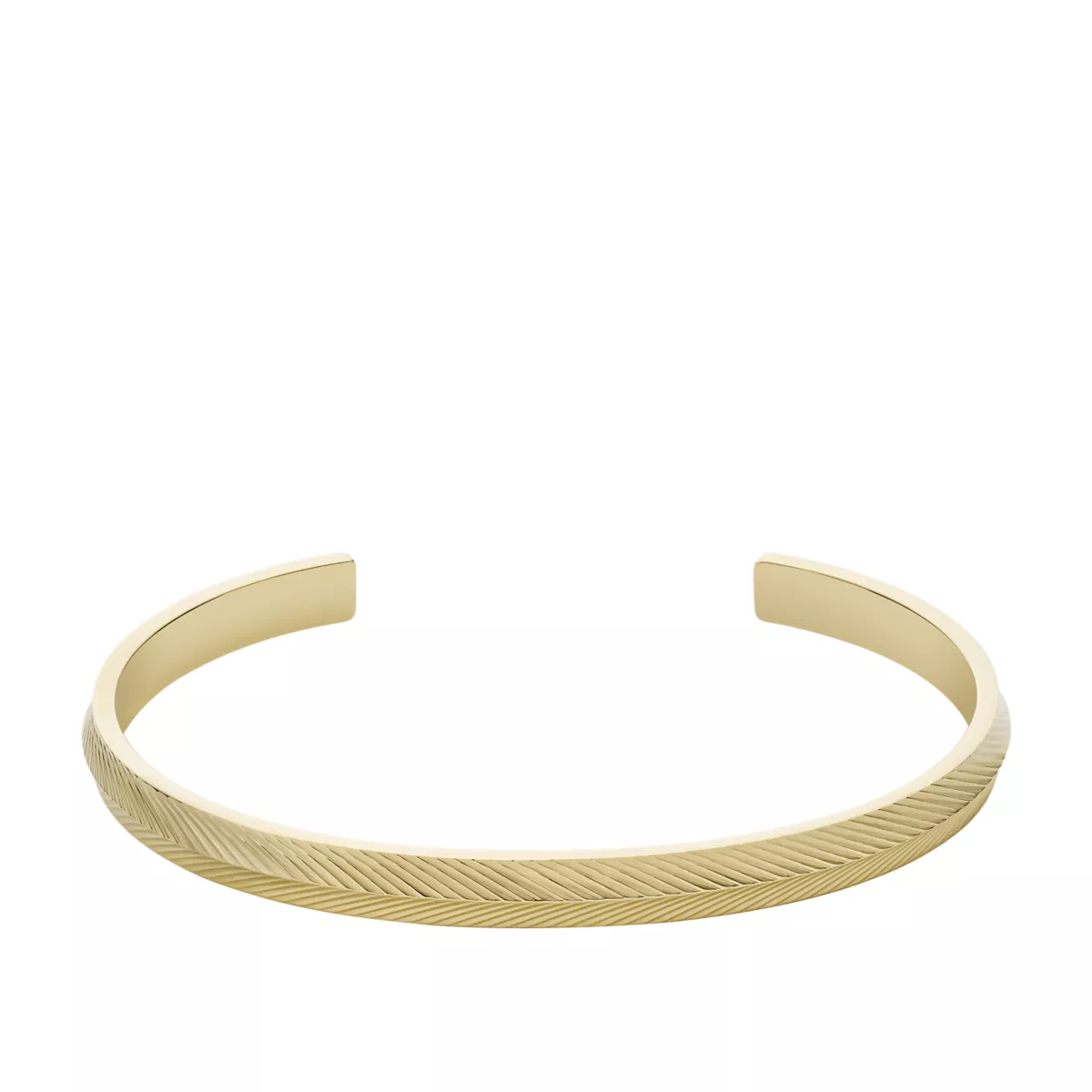 Harlow Linear Texture Gold-Tone Stainless Steel Bangle Bracelet