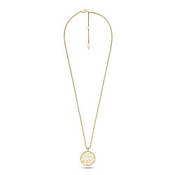 Sutton Golden Icons Gold-Tone Stainless Steel Pendant Necklace