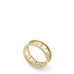 Sutton Golden Icons Gold-Tone Stainless Steel Band Ring
