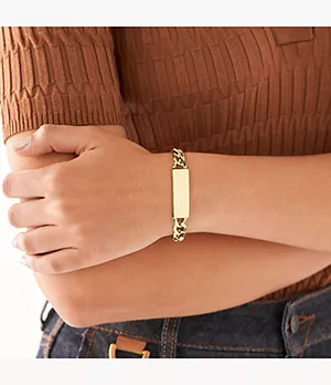 Drew Gold-Tone Stainless Steel ID Bracelet