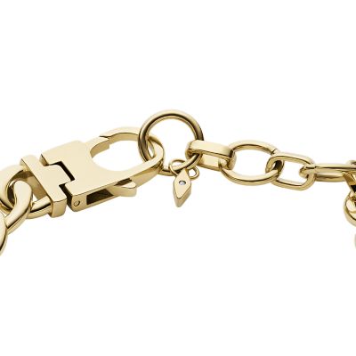 ID Stainless Bracelet Drew JF04130710 Gold-Tone - - Fossil Steel