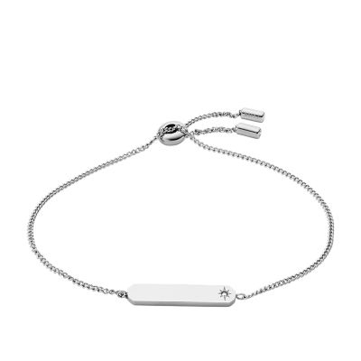 Drew Stainless Steel Bar Chain Bracelet - JF04131040 - Fossil