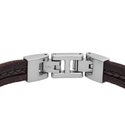 Leather Essentials Brown Strap Bracelet