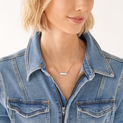 Drew Stainless Steel Bar Chain Necklace