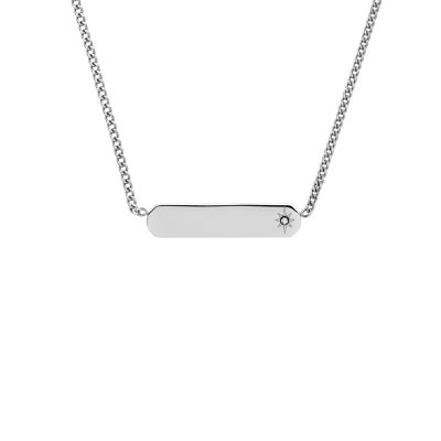 Heritage D-Link Stainless Steel Chain Necklace - JF04356040 - Fossil