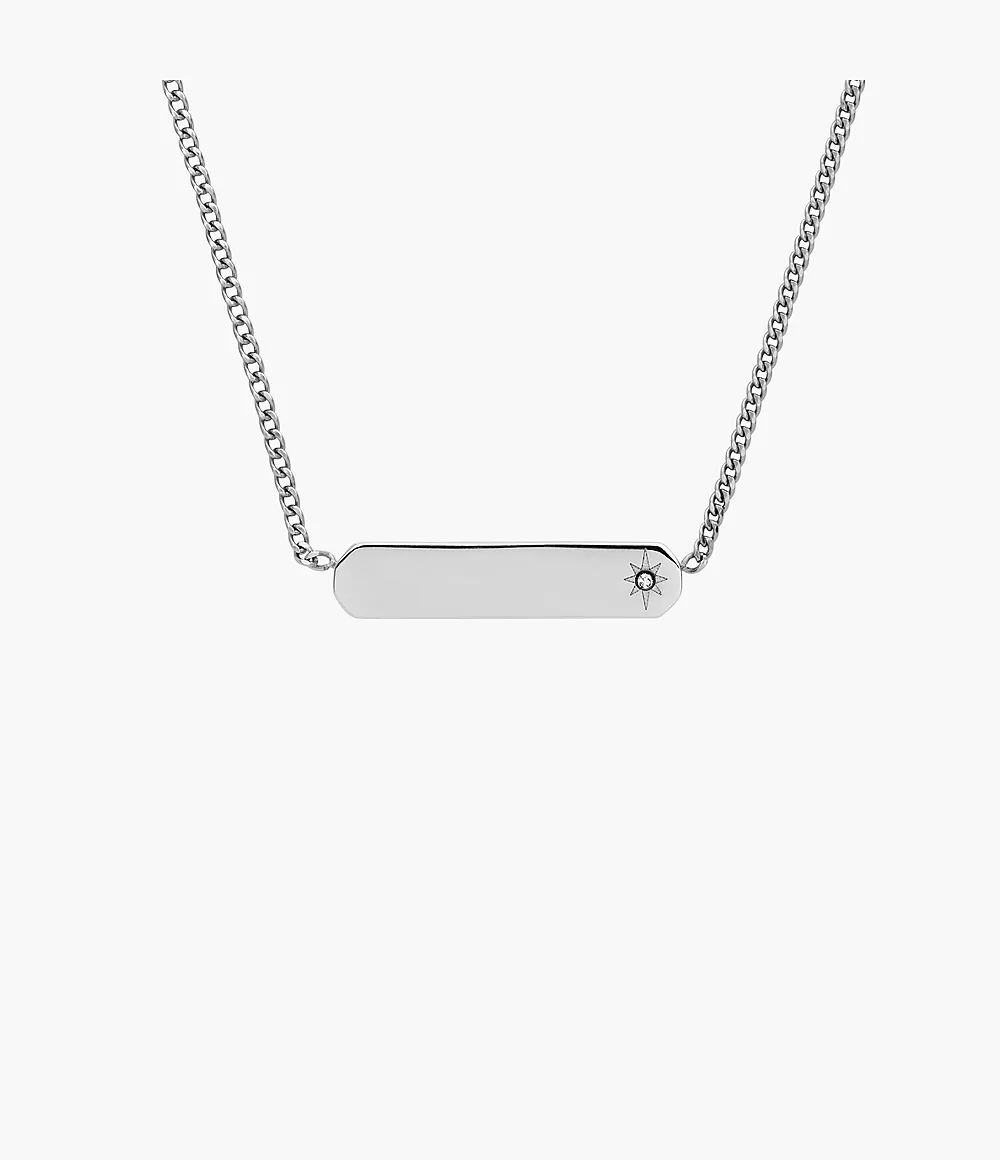 Drew Stainless Steel Bar Chain Necklace