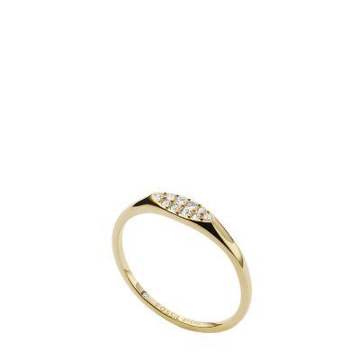 All Stacked Up Gold-Tone Stainless Steel Stack Ring - JF04137710003 - Fossil