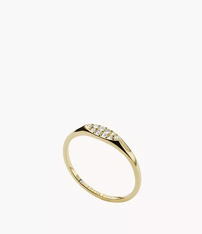 All Stacked Up Gold-Tone Stainless Steel Stack Ring - JF04137710003 - Fossil