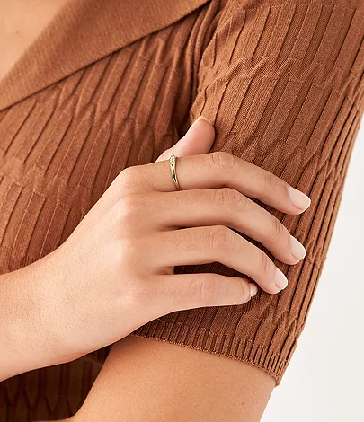 All Stacked Up Gold-Tone Stainless Steel Stack Ring - JF04137710005 - Fossil