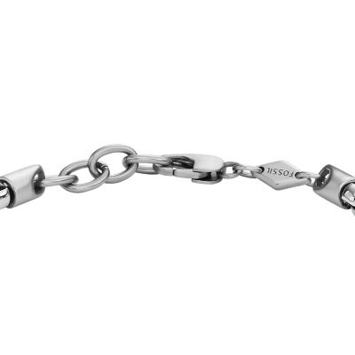 All Stacked Up Two-Tone Stainless Steel Chain Bracelet - JF04138998 - Fossil