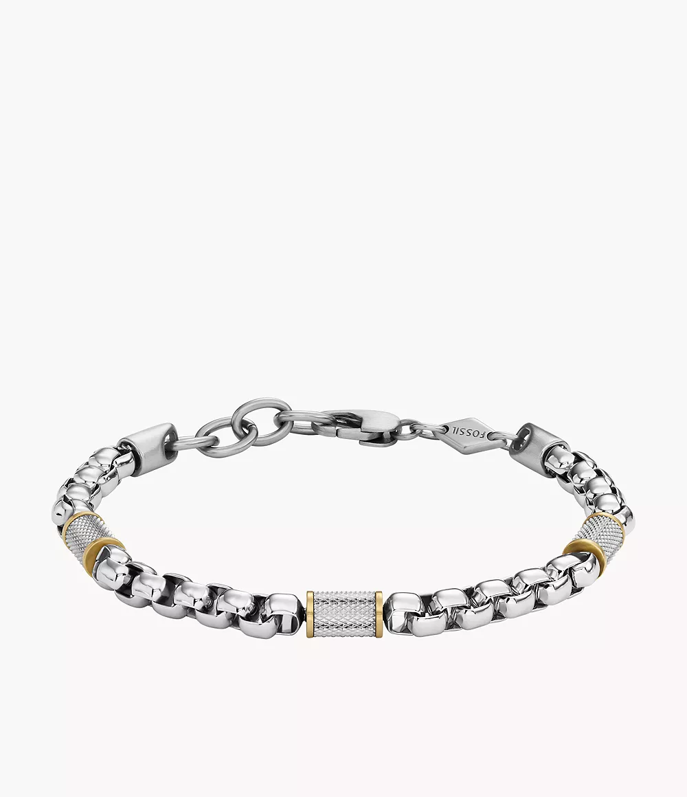 All Stacked Up Two-Tone Stainless Steel Chain Bracelet - JF04138998 - Watch  Station