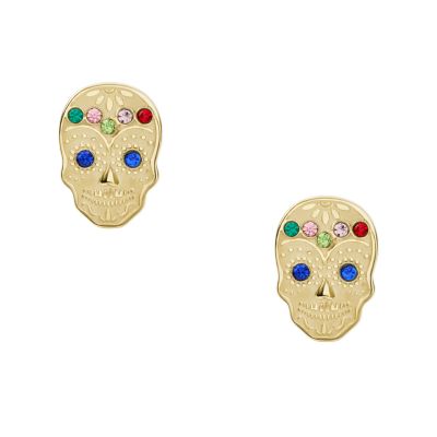 Diamond skull stud on sale earrings