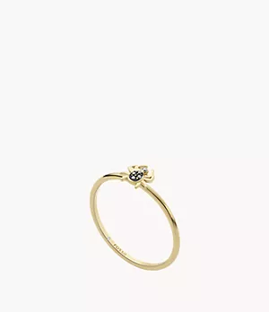 All Stacked Up Gold-Tone Stainless Steel Spider Ring