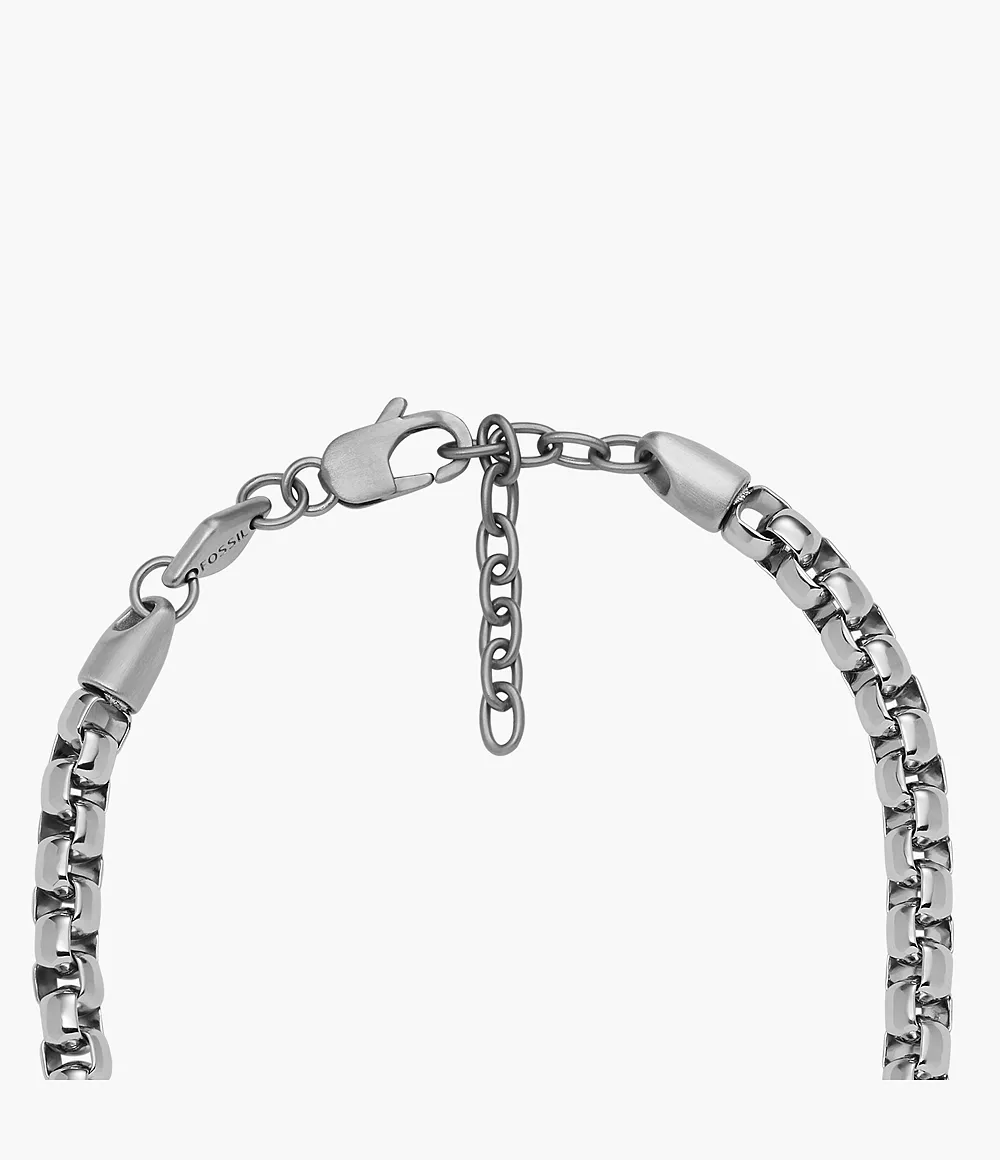 All Stacked Fossil Up Stainless Chain Two-Tone - Steel JF04145998 Necklace 