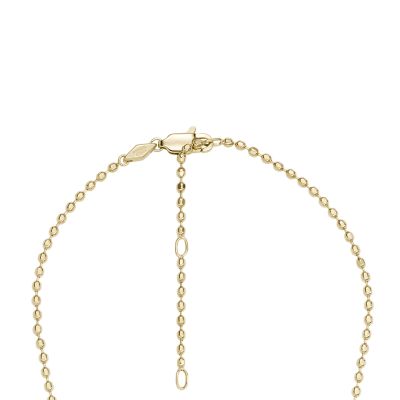 Kette Oh So Charming Kugeln facettiert Edelstahl goldfarben 