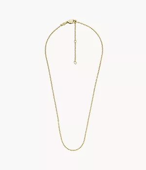 Oh So Charming Gold-Tone Stainless Steel Paperclip Chain Necklace
