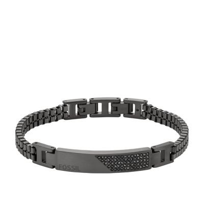 Mens Stainless Steel Bracelets - Gunmetal & Rose Gold ID Bracelets