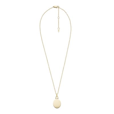 Drew Gold-Tone Stainless Steel Pendant Necklace - JF04173710 - Fossil | Lange Ketten