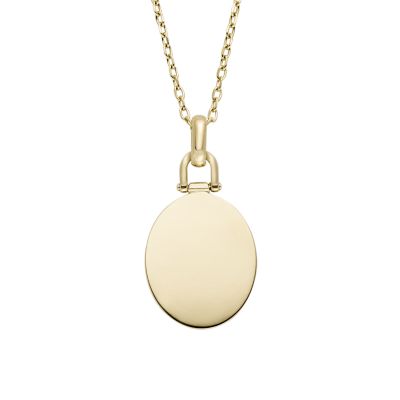 Drew Gold-Tone Stainless Steel Pendant Necklace - JF04173710 - Fossil | Lange Ketten