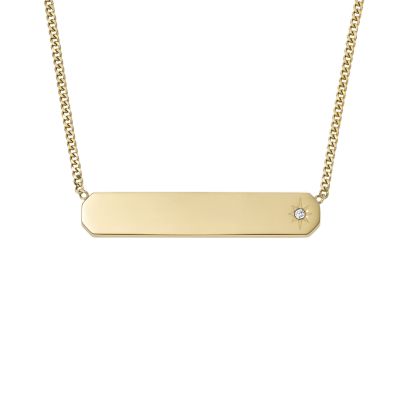 Drew Gold-Tone Stainless Steel Bar Chain Necklace  JF04174710