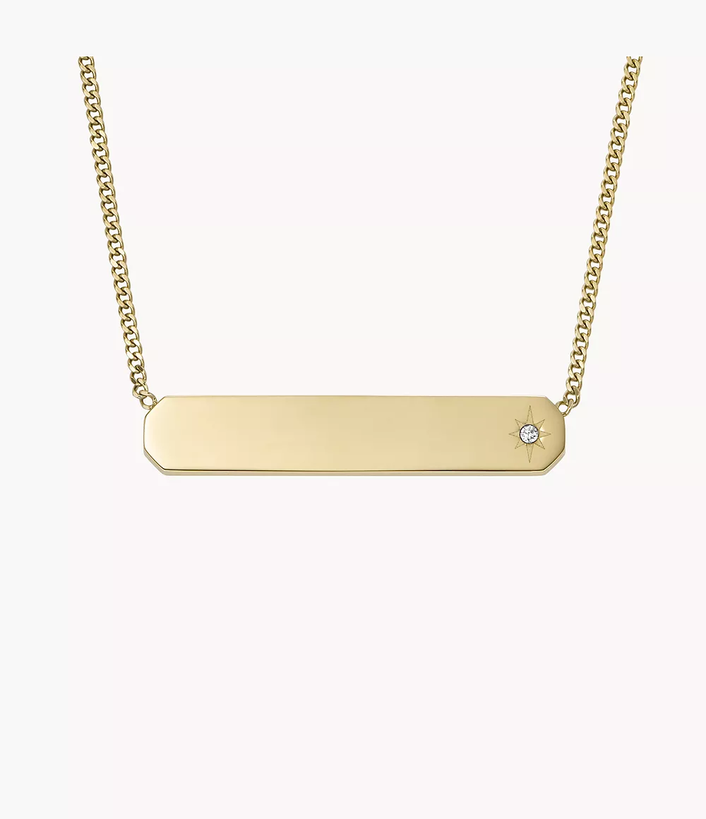 Drew Gold-Tone Stainless Steel Bar Chain Necklace  JF04174710
