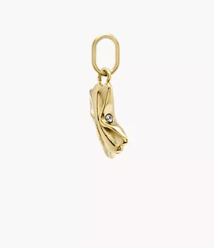 Oh So Charming Gold-Tone Stainless Steel Pasta Charm