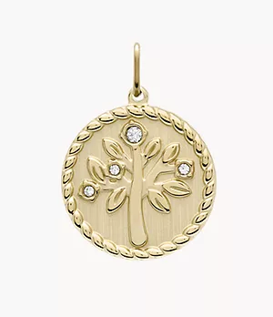 Oh So Charming Gold-Tone Stainless Steel Tree of Life Charm