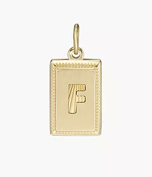 Oh So Charming Gold-Tone Stainless Steel Initial Charm