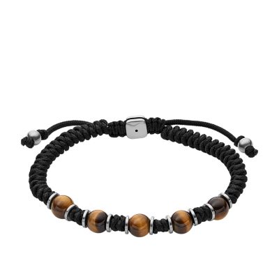 All Stacked Up Tiger's Eye Station Bracelet - JF04471710 - Fossil