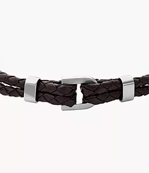 Bracelet Heritage D-Link, en cuir, brun