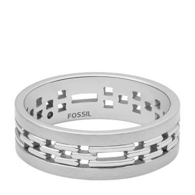 Fossil Bague Pour Femme Vintage Glitz, Longueur : 21.5 X 20 X 6 Bague En  Acier Inoxydable Or Rose, JF03460791 : : Mode