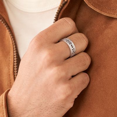 Stainless Steel Band Ring - JF04212040001 - Fossil