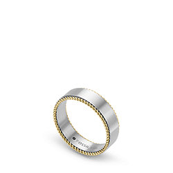 All Stacked Up Two-Tone Stainless Steel Band Ring