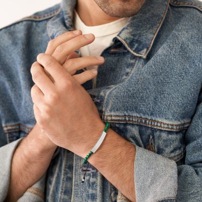 Reconstituted Green Malachite Beaded Bracelet - JF04229040 - Watch  