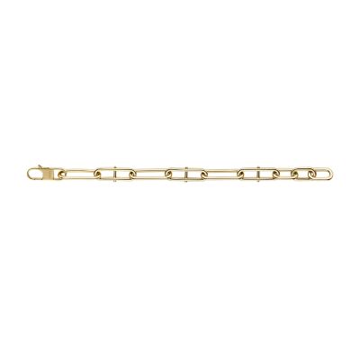 Fossil Heritage D-Link Gold-Tone Stainless Steel Chain Necklace