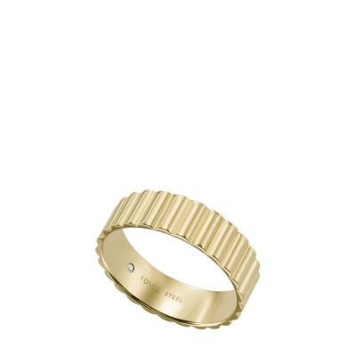 

Fossil Femmes Bague All Stacked Up en acier inoxydable doré