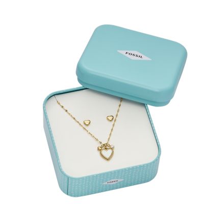 I HEART YOU ホワイトマザーオブパール ネックレス＆ピアス
