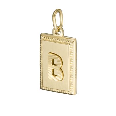 Charmanhänger Oh So Charming Initial Edelstahl goldfarben  