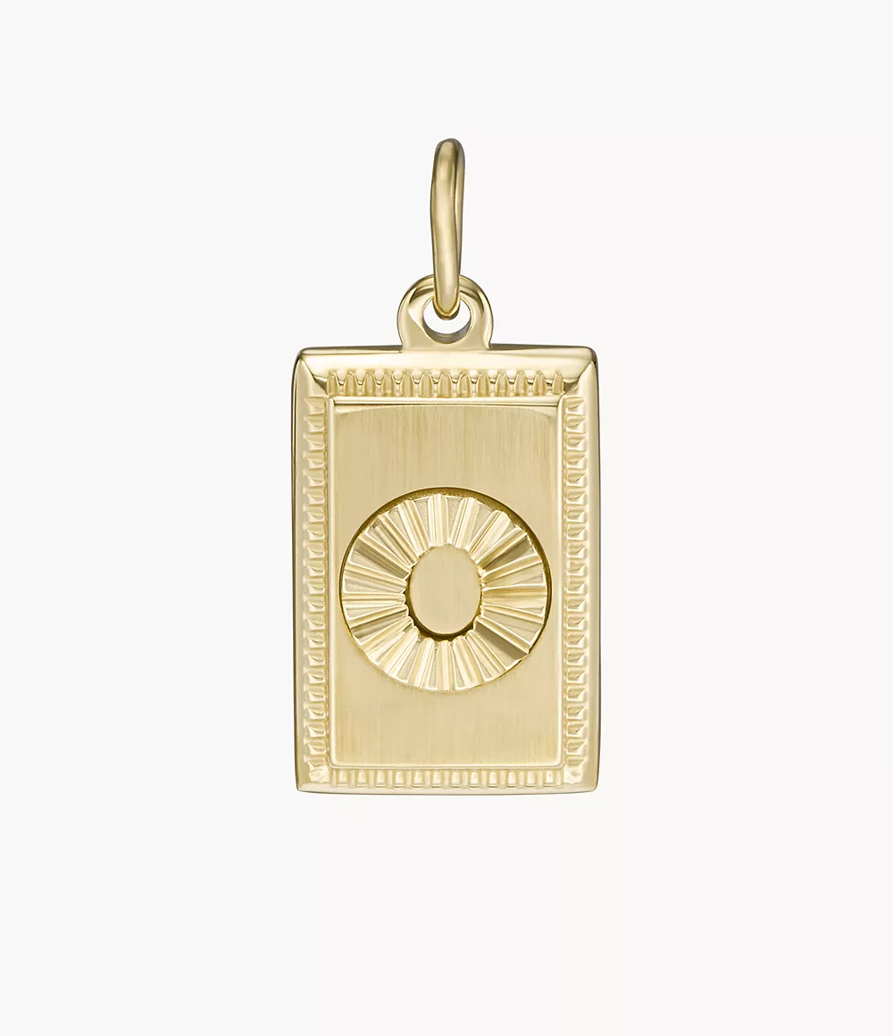 Oh So Charming Gold-Tone Stainless Steel Initial Charm  JF04263710
